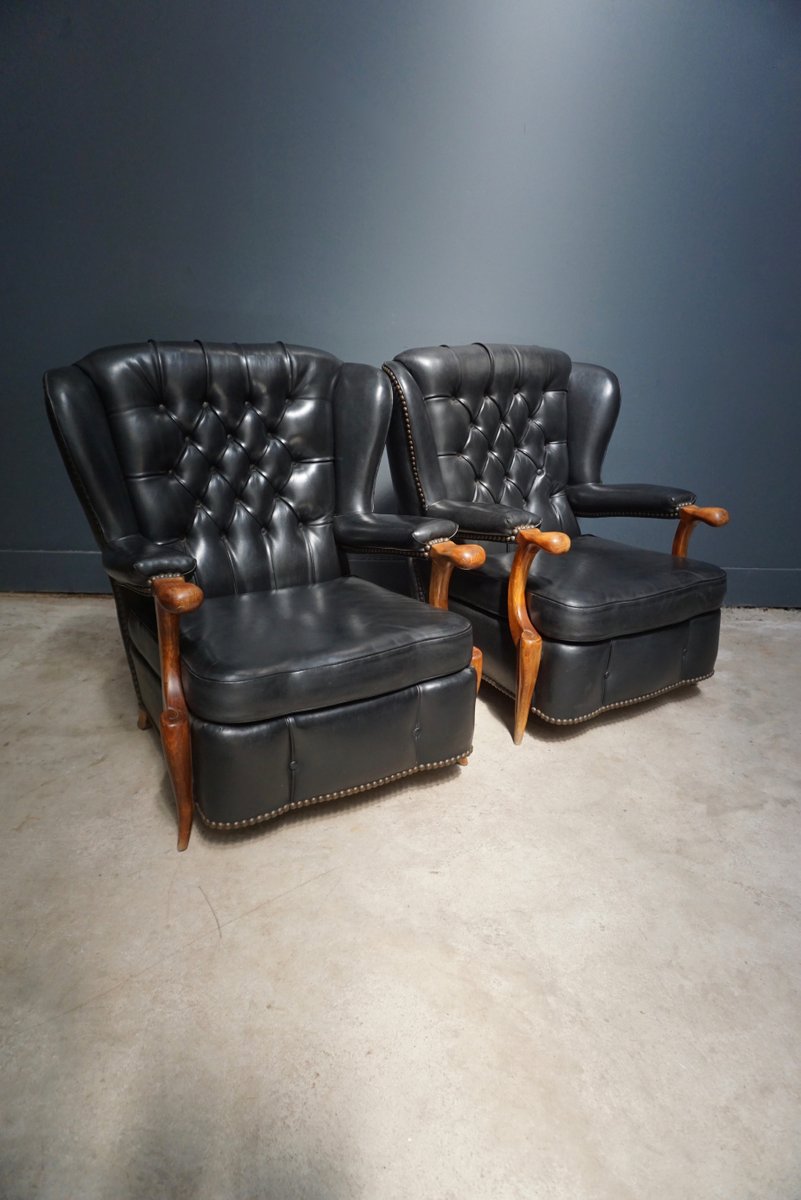 fauteuil chesterfield cuir belgique fauteuils chesterfield en cuir noir france 1940s set de fauteuil chesterfield cuir belgique fauteuils chesterfield en cuir noir france 1940s set de