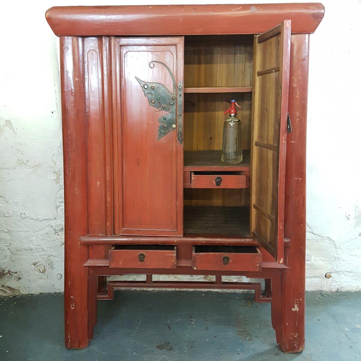 Antique Chinese Red Lacquered Wedding Cabinet For Sale At Pamono Antique Chinese Red Lacquered Wedding Cabinet - Antique Chinese Red Lacquered Wedding Cabinet For Sale At Pamono
