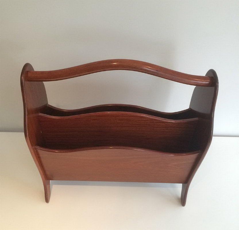 Scandinavian Teak Magazine Rack, 1970s for sale at Pamono