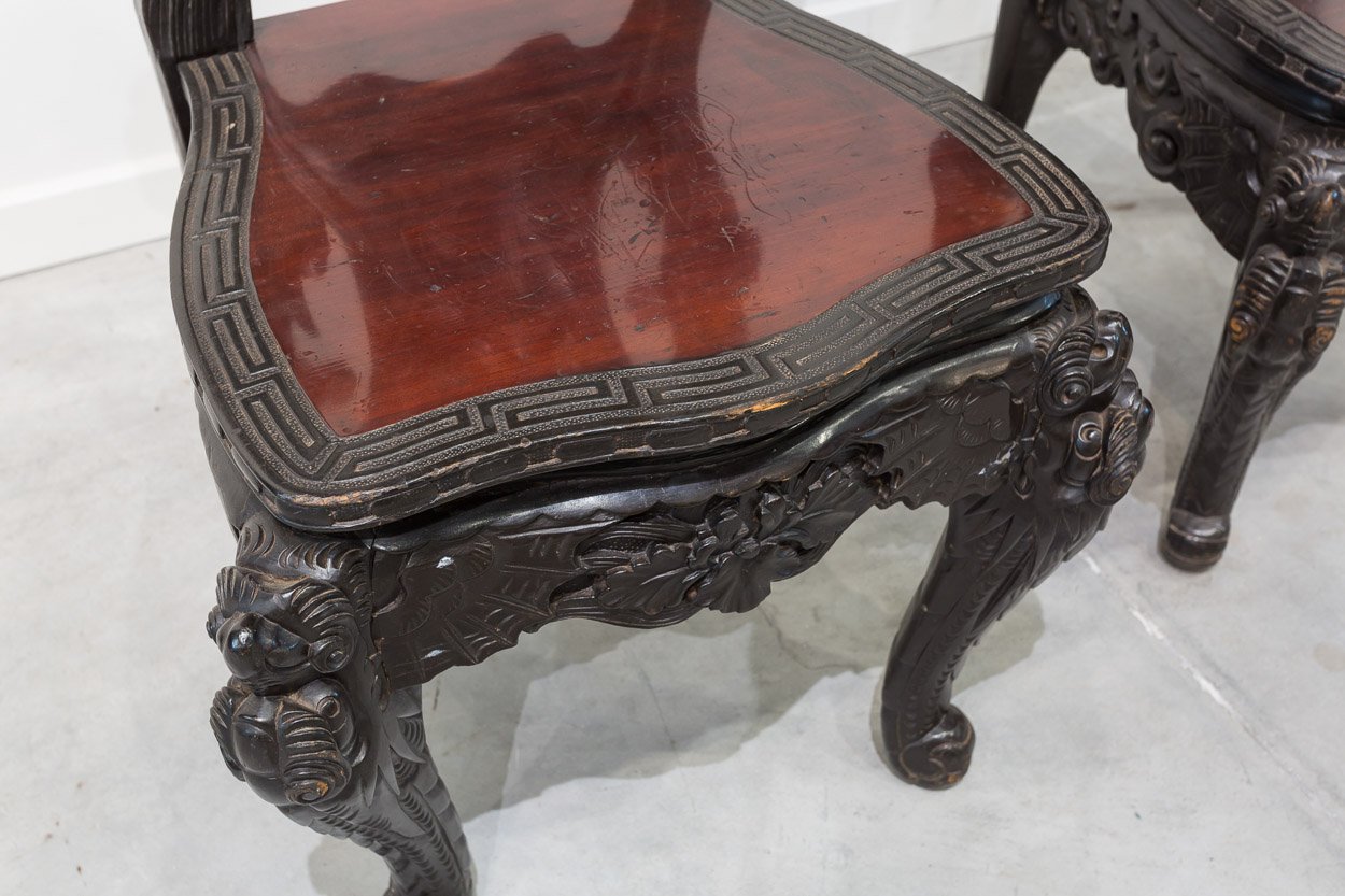 Antique Carved Philippine Chairs, Set of 2 for sale at Pamono