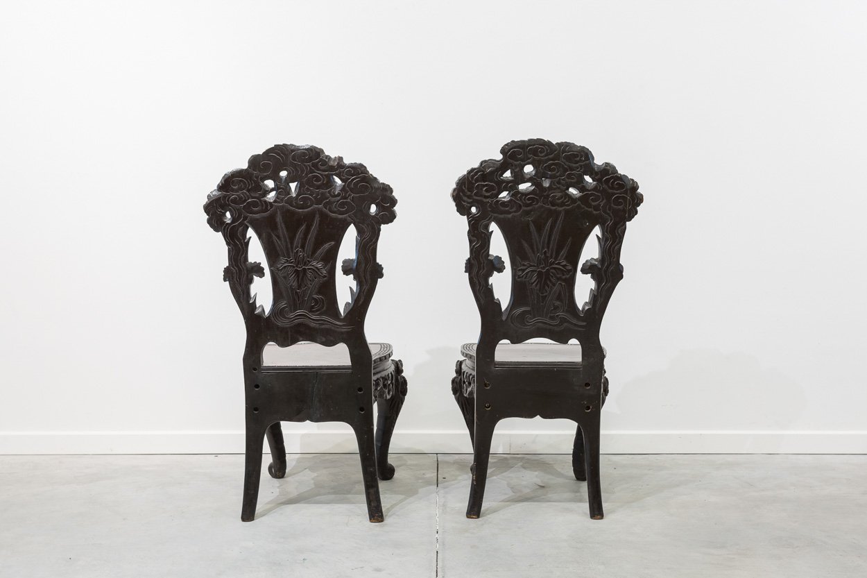 Antique Carved Philippine Chairs, Set of 2 for sale at Pamono