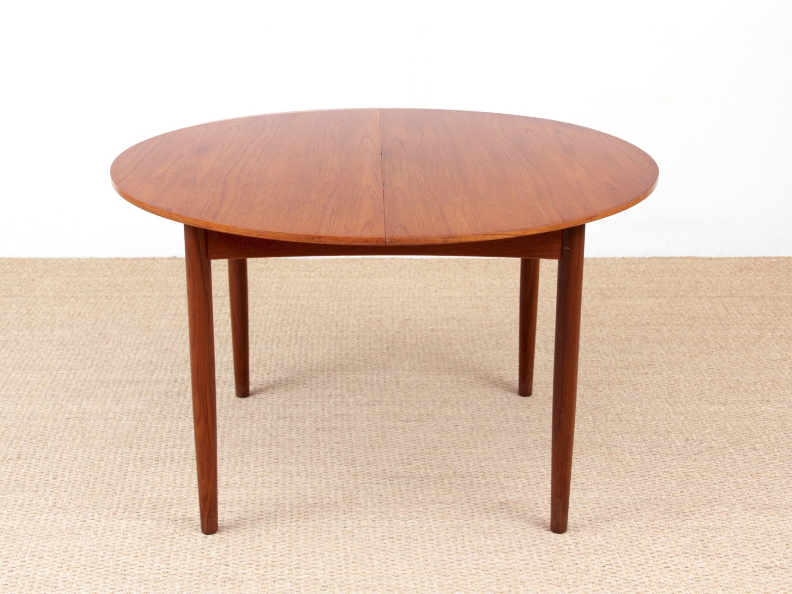 Vintage Circular Dining Table In Teak From Brande Møbelindustri For Vintage Circular Dining Table In Teak From Brande Møbelindustri