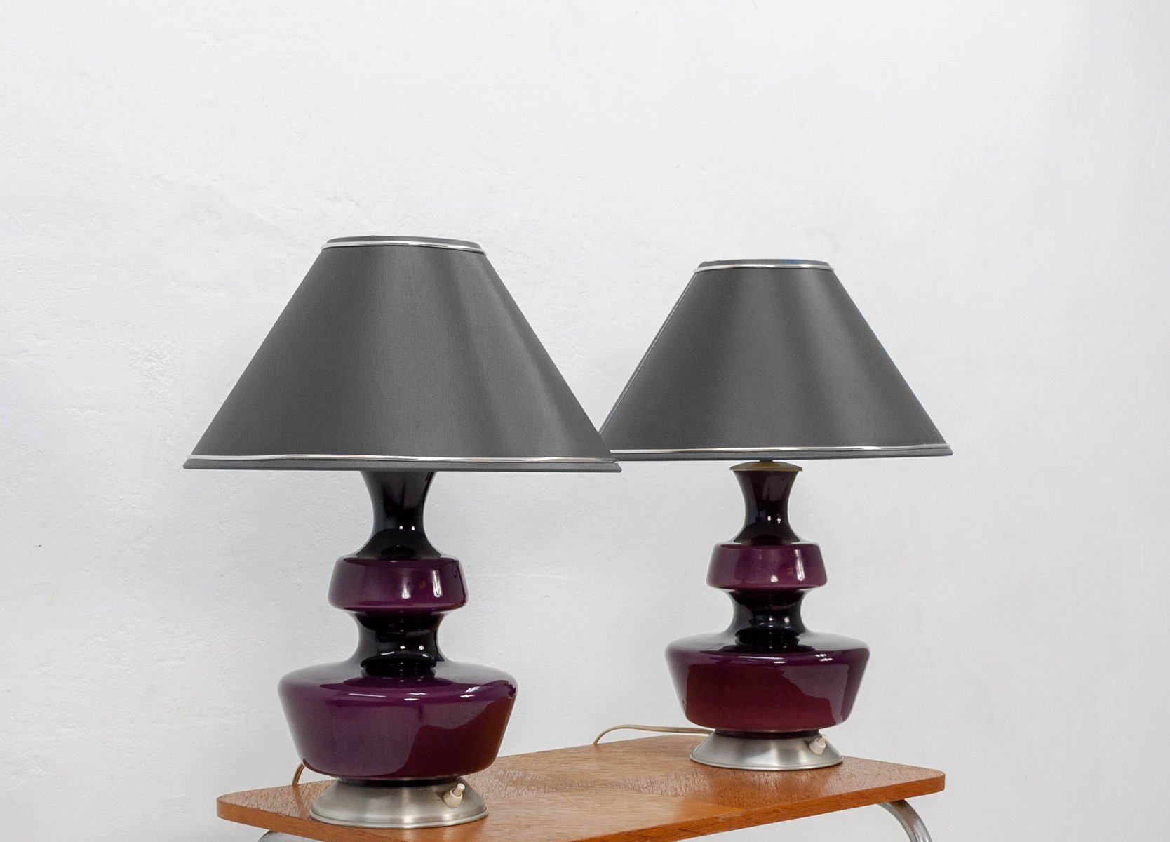 Purple Table Lamps From Holmegaard 1960s Set Of 2 For At Pamono Per Set