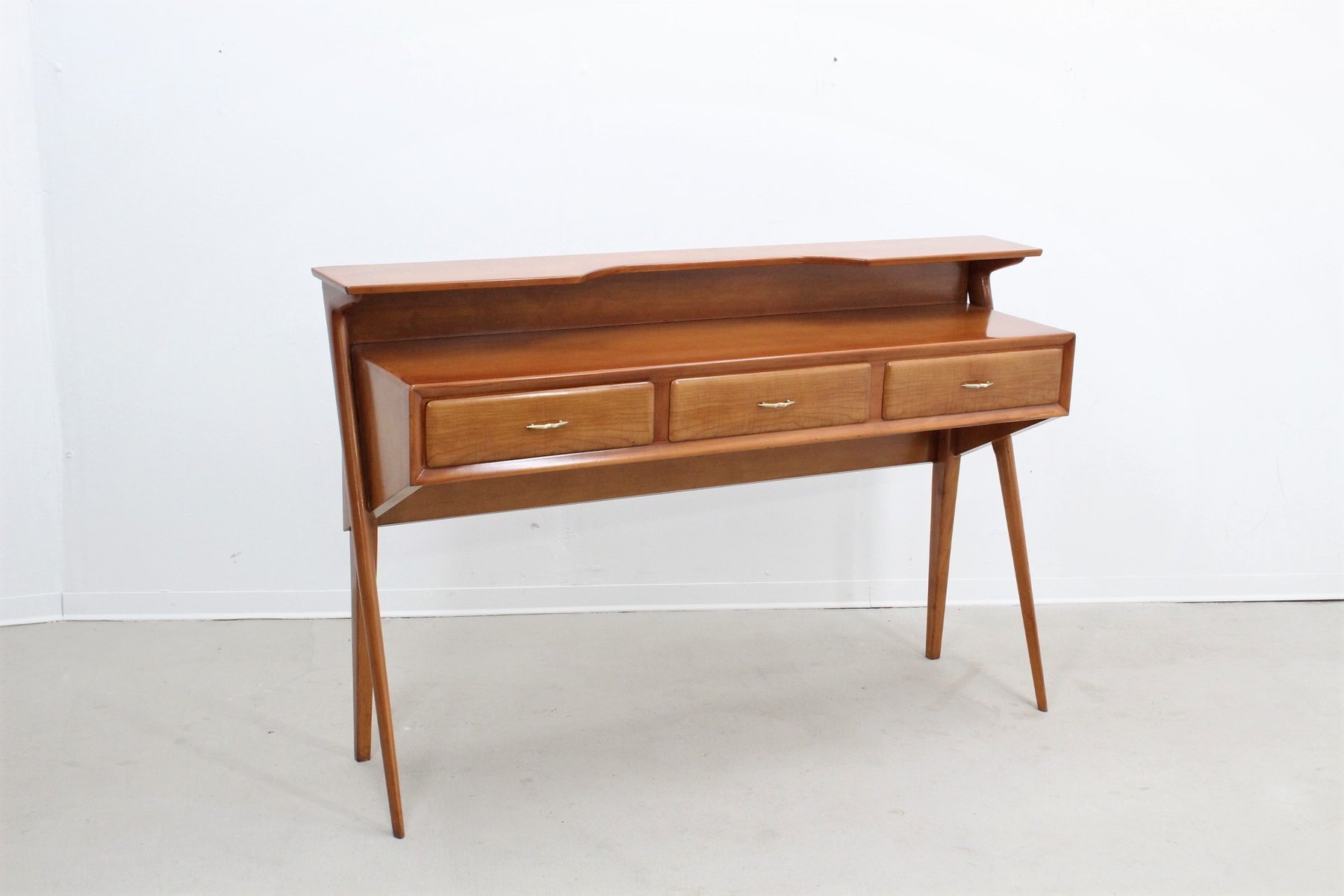 Table console mid century en chêne italie1950s