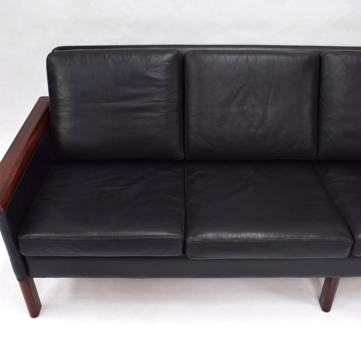 Scandinavian Black Leather Sofa 1950s For At Pamono Price 2 719 00 Regular 3 371
