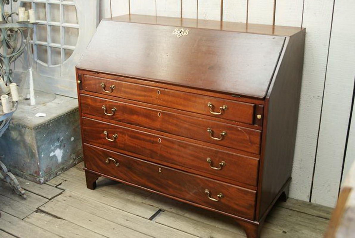 Antique Mahogany Bureau for sale at Pamono