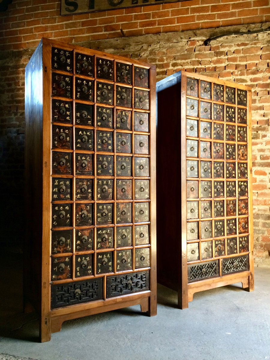 Antique Elm Apothecary Cabinets, 1871, Set Of 2 For Sale At Pamono Antique Elm Apothecary Cabinets, 1871, Set of 2 - Antique Elm Apothecary Cabinets, 1871, Set Of 2 For Sale At Pamono