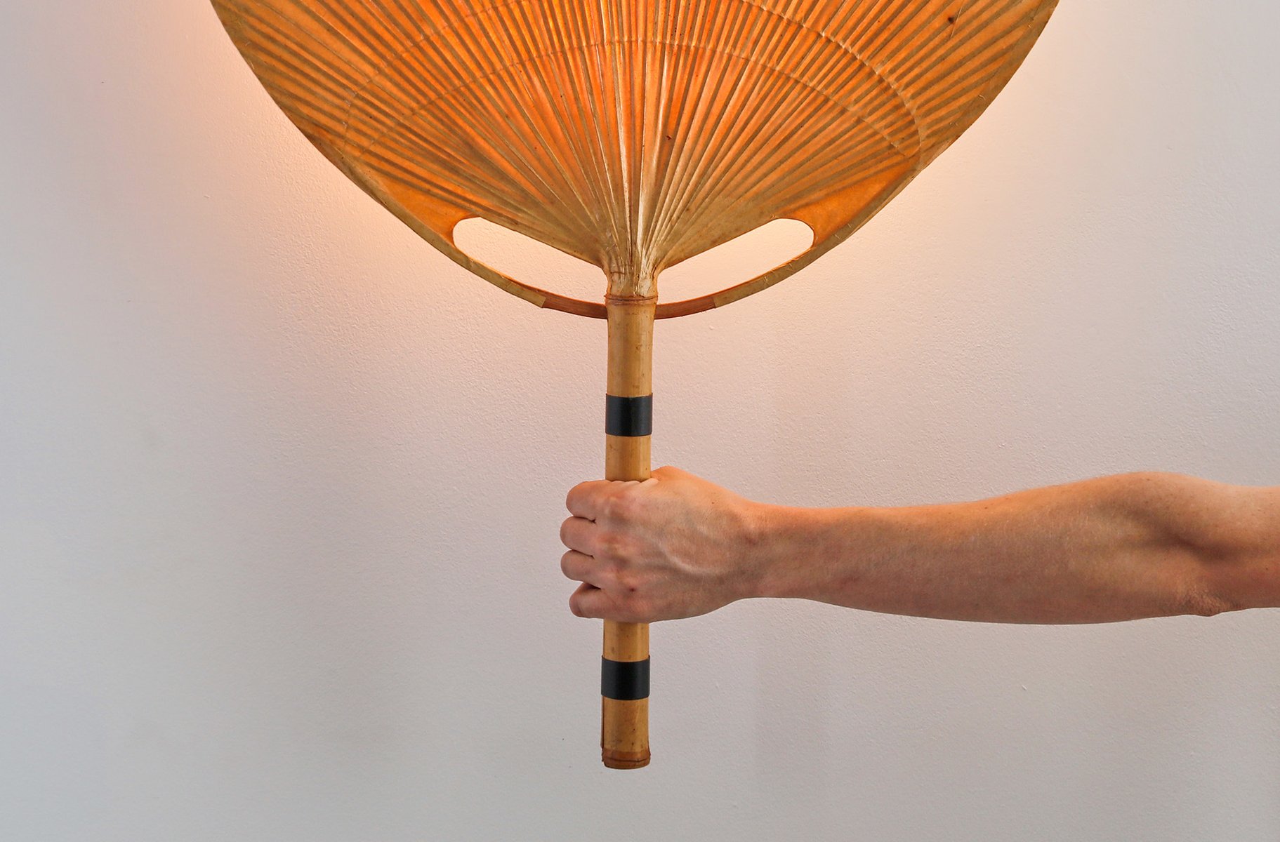 Vintage Uchiwa Iii Wall Light By Ingo Maurer For Design M For Sale