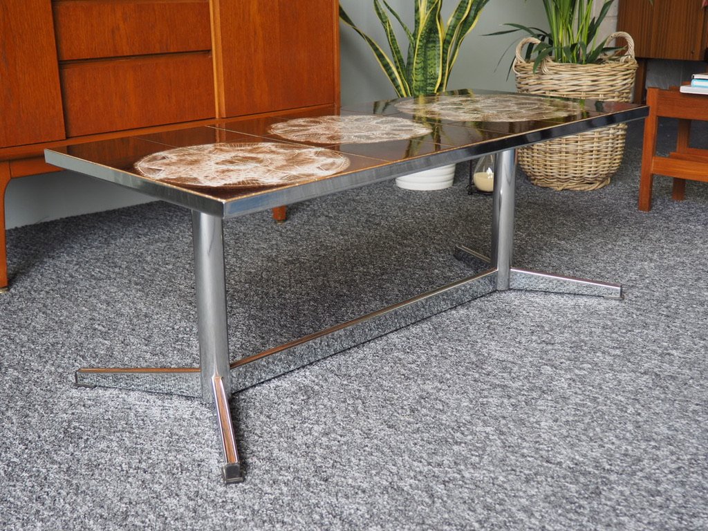 Chromed Tiled Coffee Table 1970s For At Pamono Per Piece