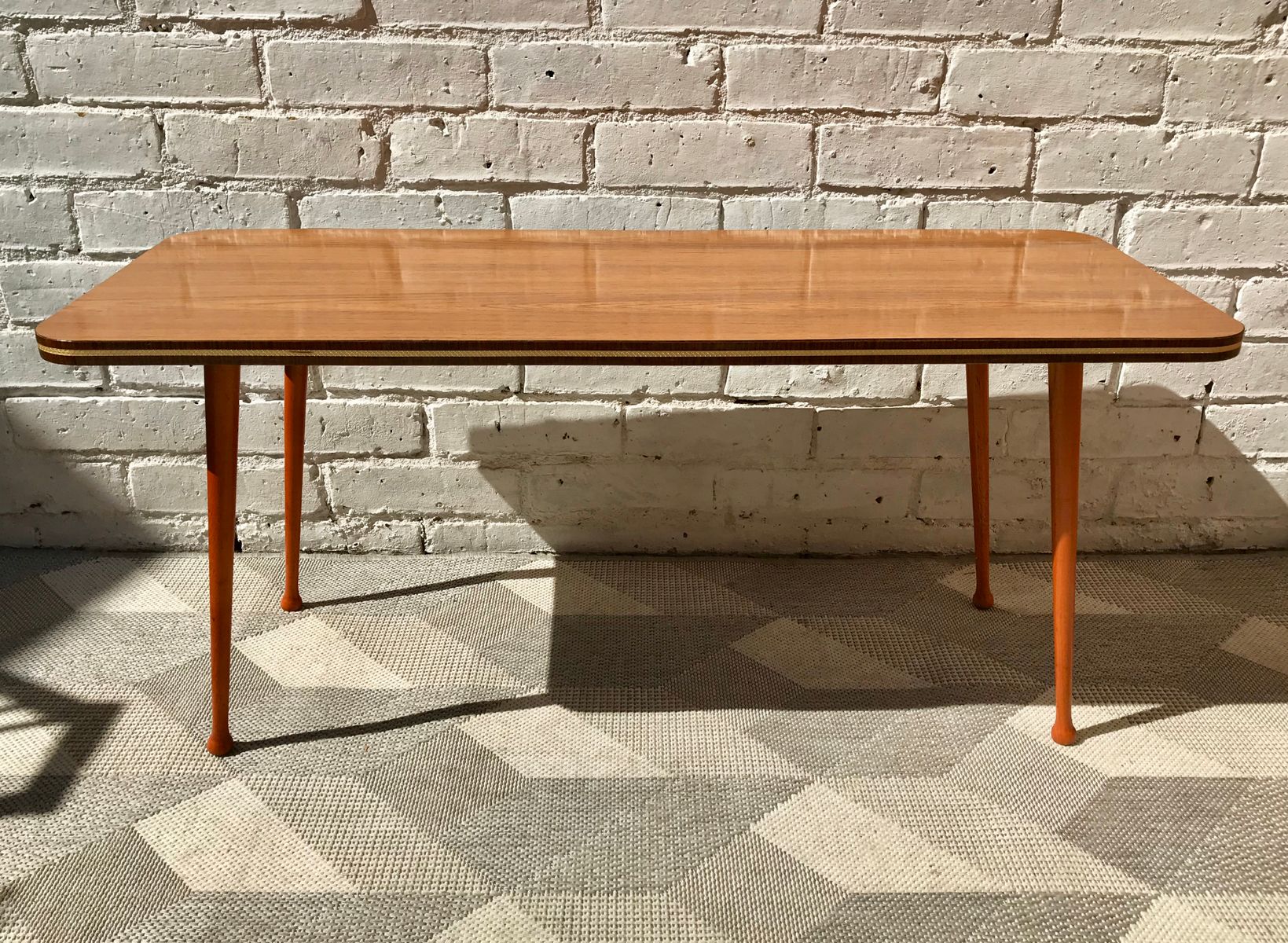 Long Vintage Coffee Table In Formica Wood For At Pamono Long Vintage Coffee Table In Formica Wood