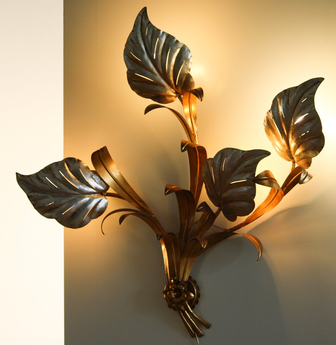 EOEO Wandleuchte Landhausstil - Vintage Blumen Lampe Mit E14 Fassung