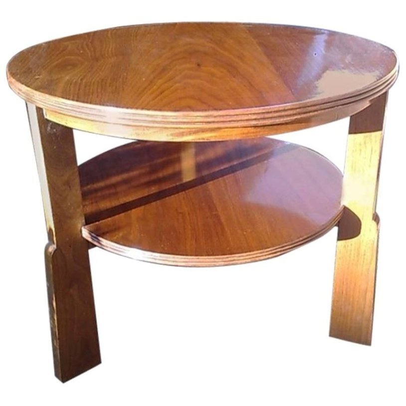 Vintage Walnut Coffee Table On Gunstock Legs From Rus Of Vintage Walnut Coffee Table On Gunstock Legs From Rus Of Broadway