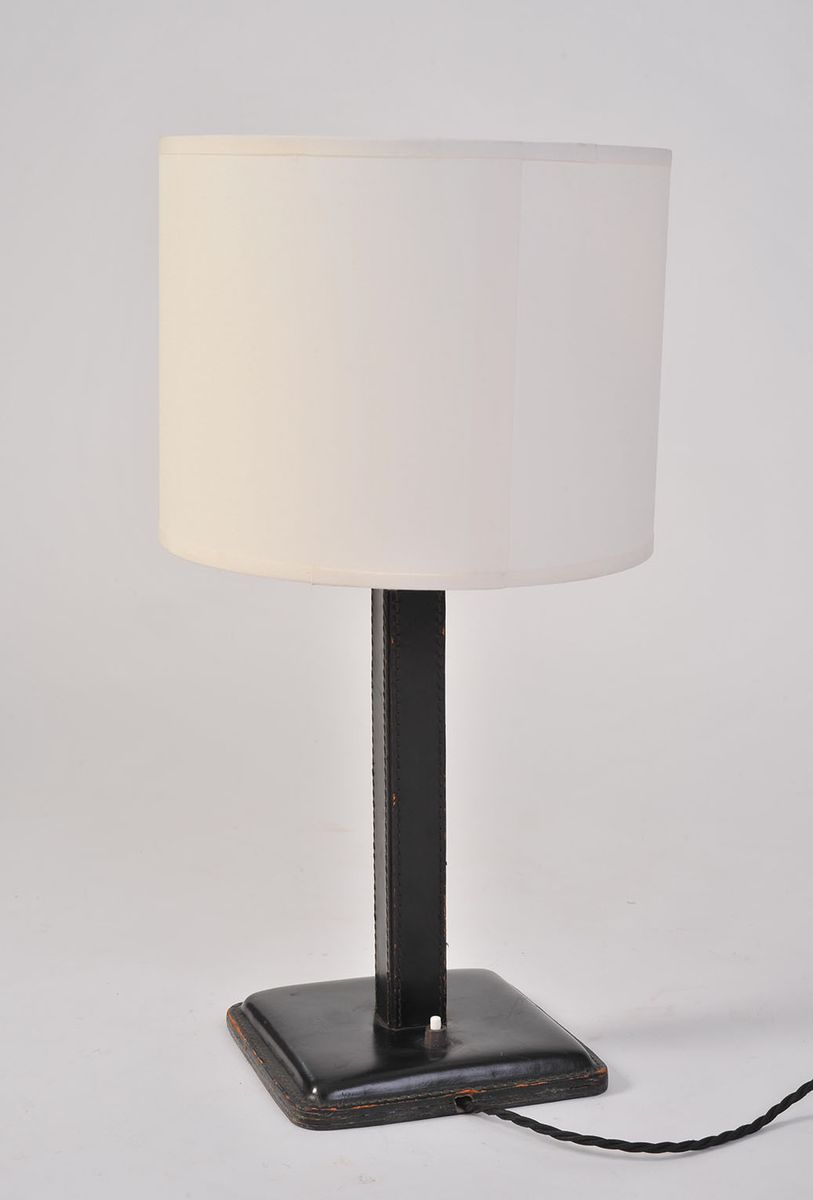 Black Leather Table Lamp 1930s For At Pamono Black Leather Table Lamp 1930s 6 699 00
