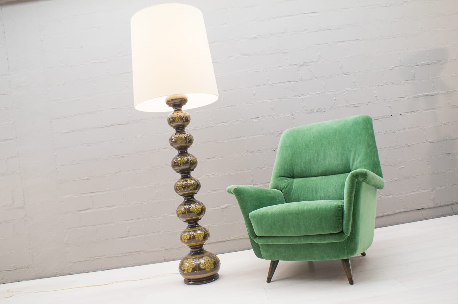 Keramik Stehlampe von Kaiser Leuchten, 1960er bei Pamono kaufen