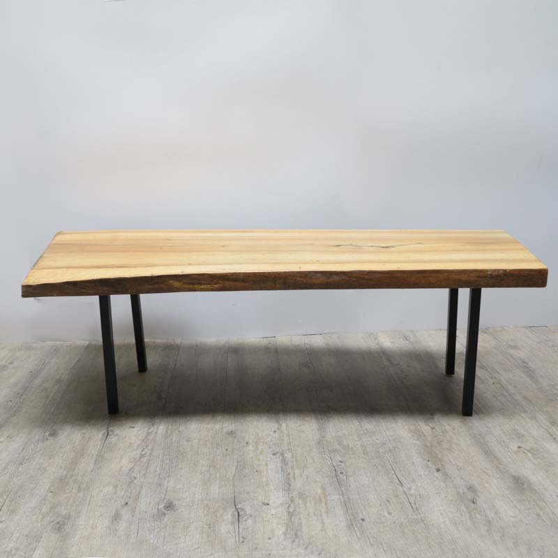 Vintage Baumstamm Tisch Auf Metallbeinen Bei Pamono Kaufen