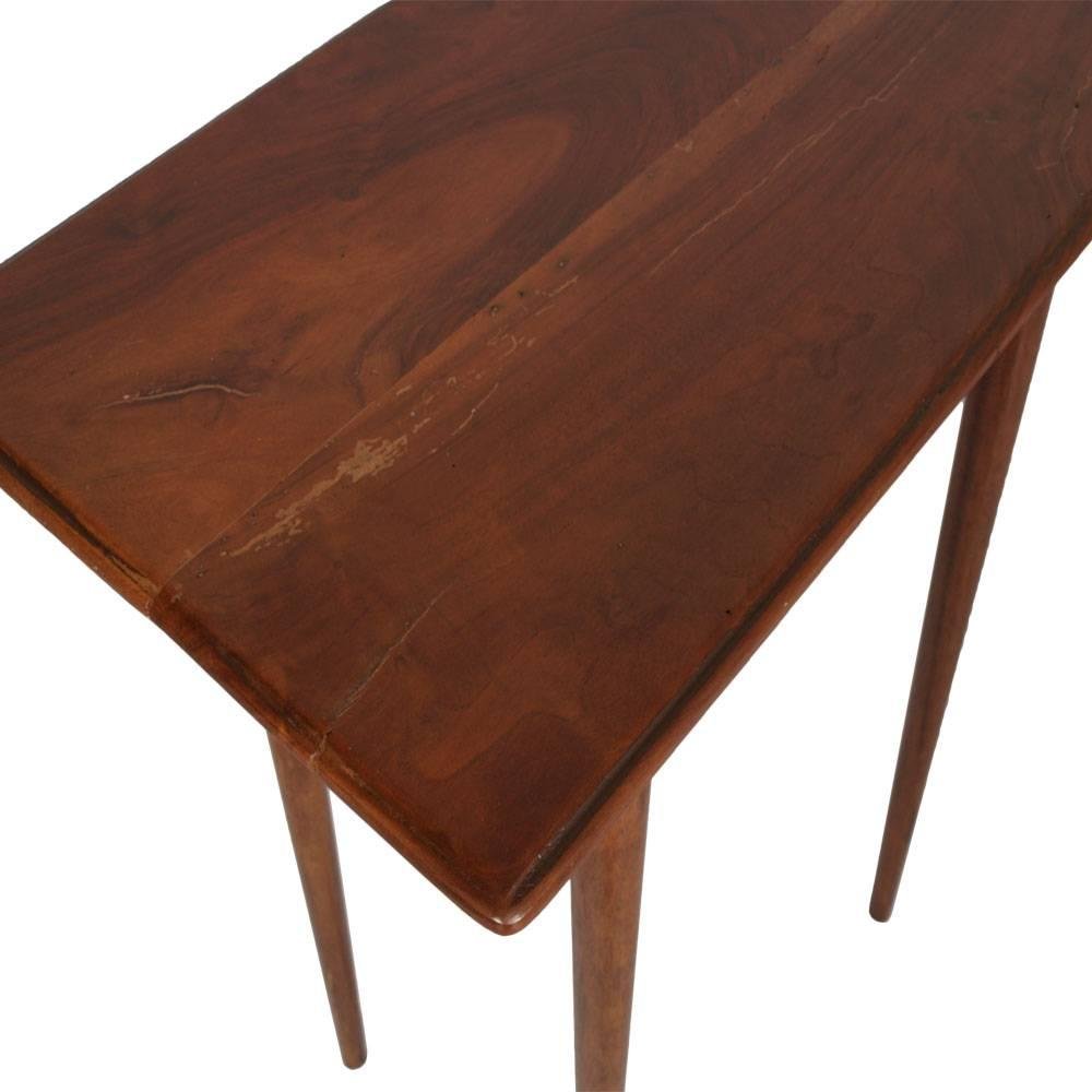 Art Deco Side Table in Solid Walnut for sale at Pamono