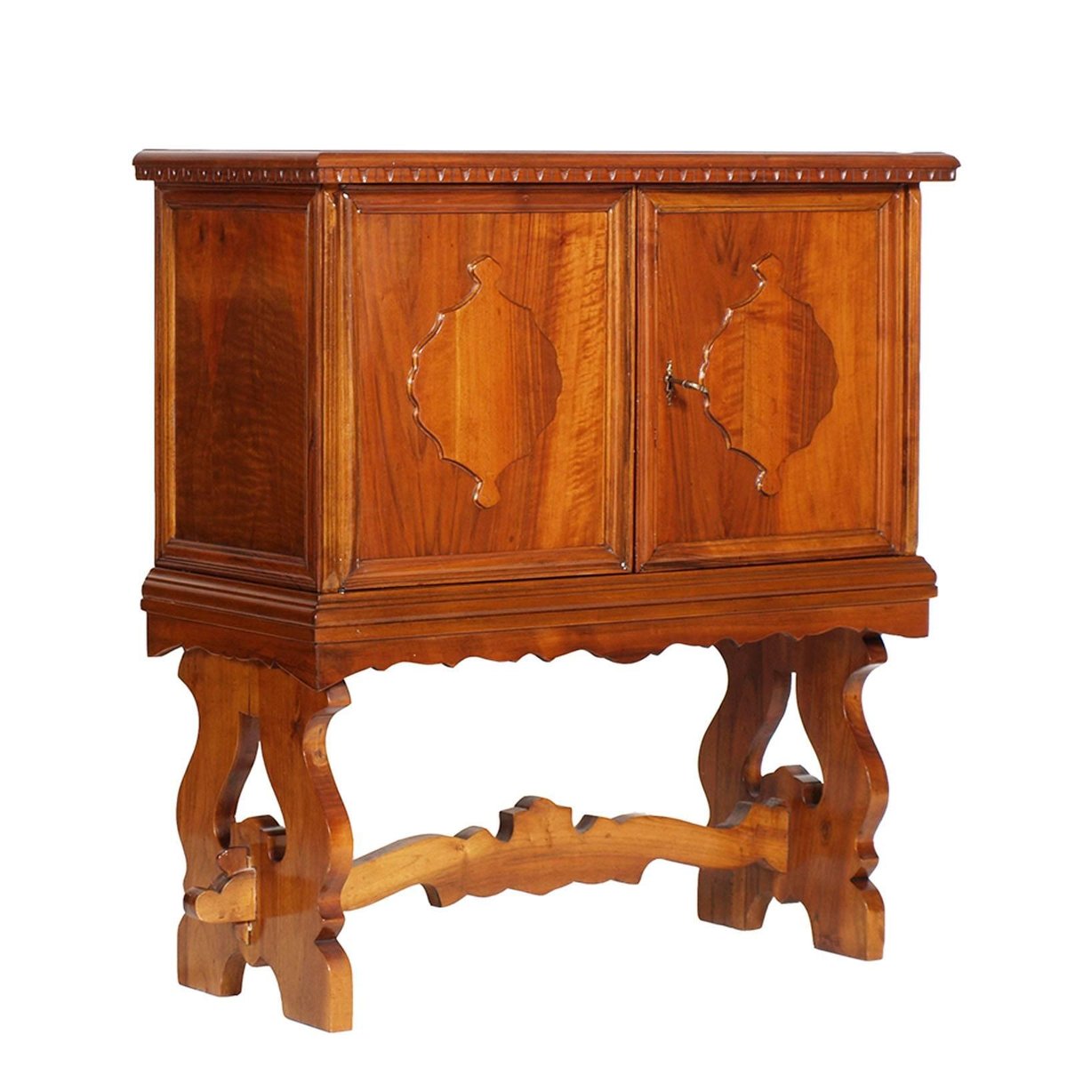 vintage tuscan bar cabinet in solid walnut NJV-297411