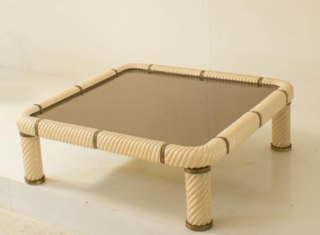 Italian Ceramic Coffee Table With Lighter Ashtray By Tommaso Barbi Italian Ceramic Coffee Table With Lighter Ashtray By Tommaso Barbi 1970s