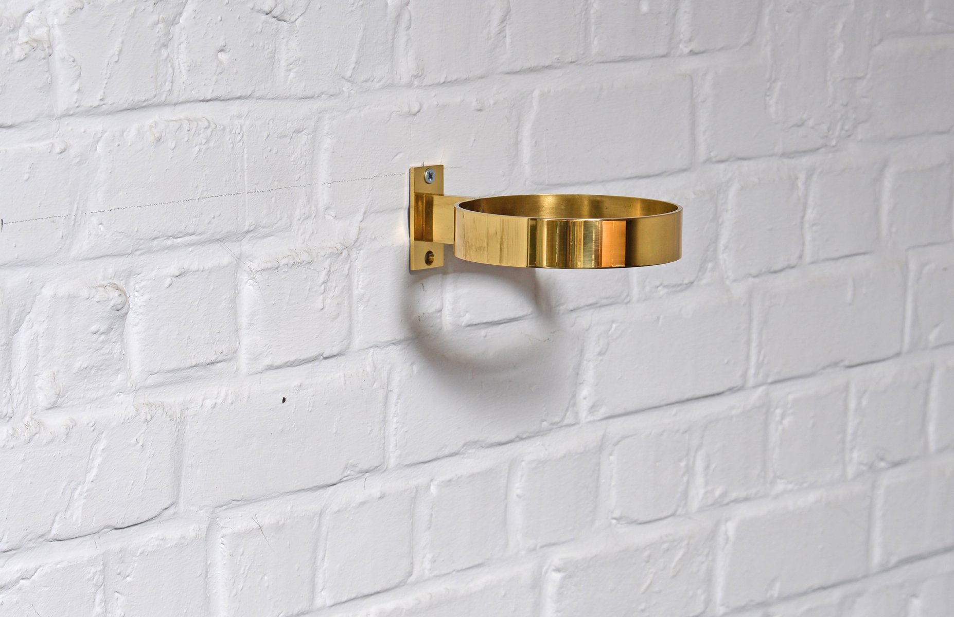 Support Mural en Laiton pour Plante ou Cendrier par Hans ...