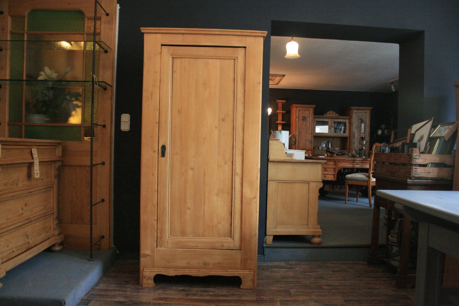 Antique Softwood Cabinet With One Door