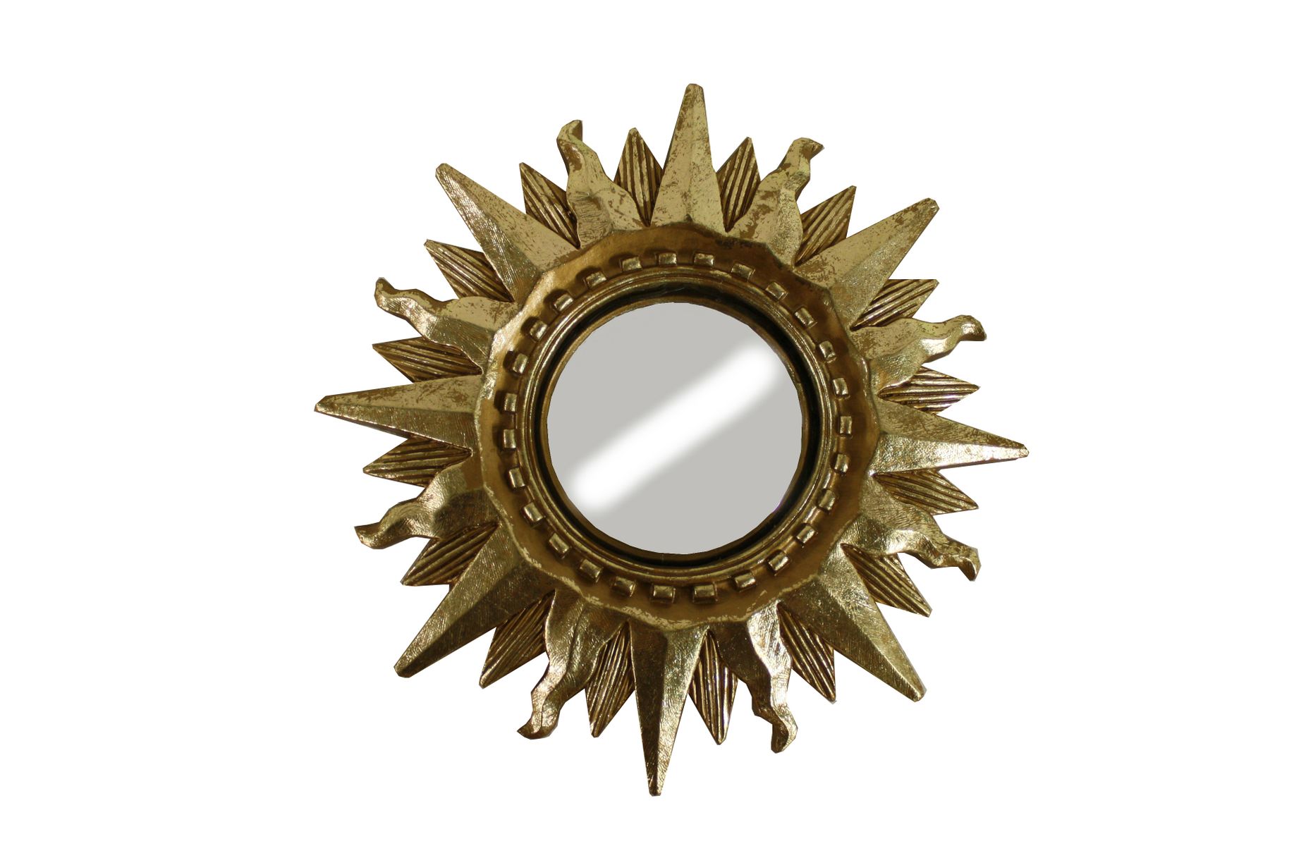 Small Mid Century Sunburst Mirror 1960s