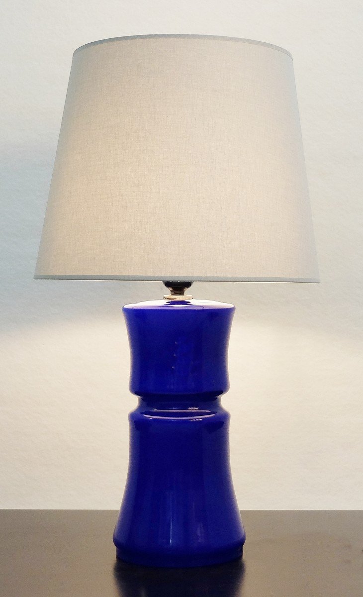 Italian Cobalt Blue Murano Glass Table Lamp 1960s For At Pamono Italian Cobalt Blue Murano Glass Table Lamp 1960s