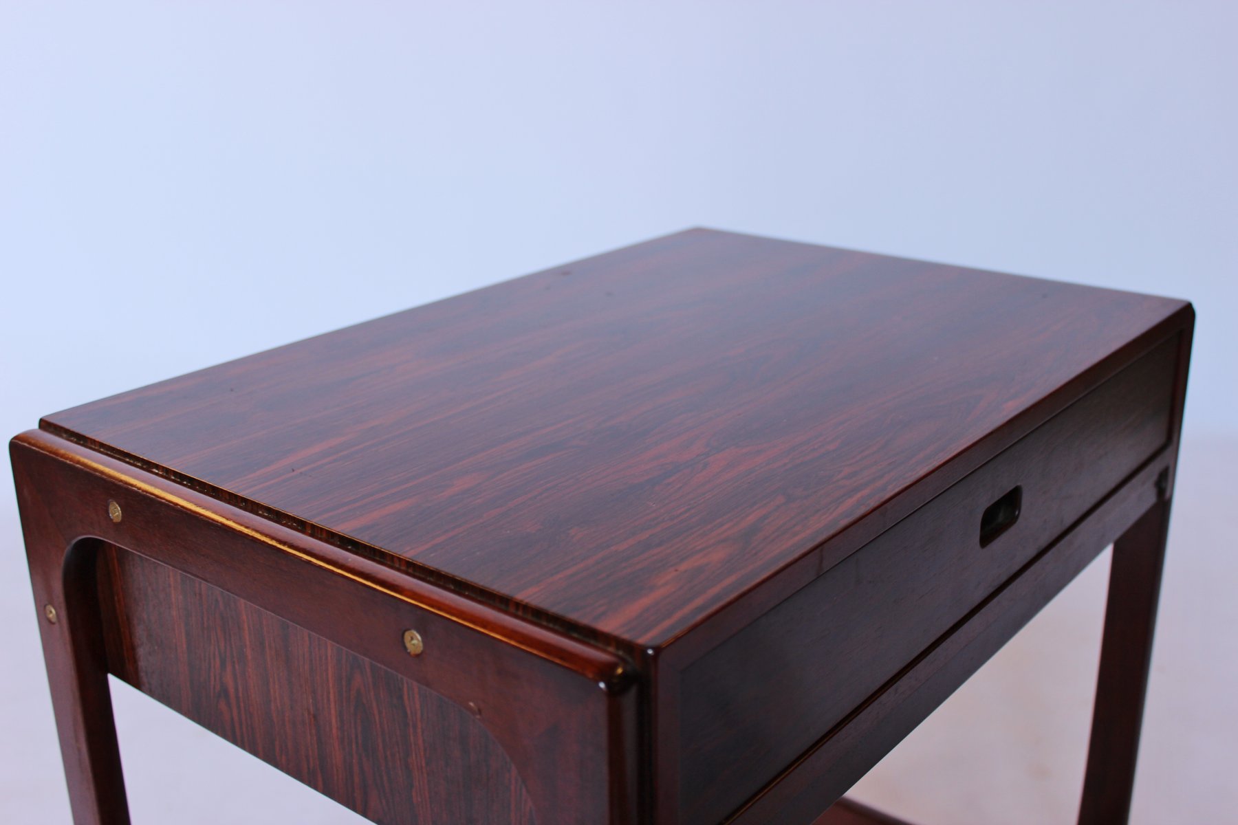 Small Work Table in Rosewood with Wheels from Gelsted, 1960s for sale