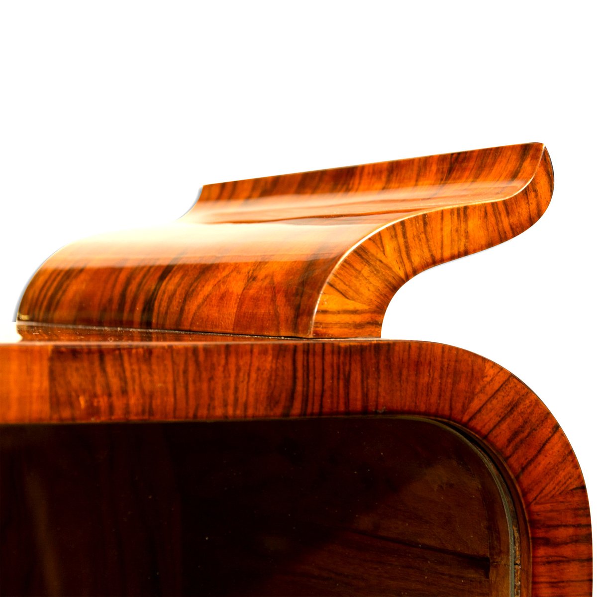 Böhmischer Art Deco Nussholz Bibliotheksschrank, 1930er bei Pamono kaufen