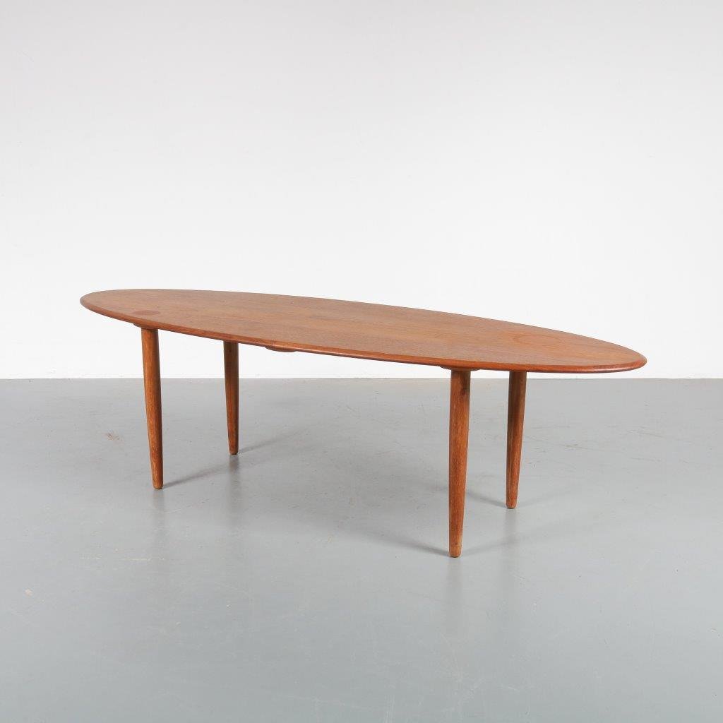 Scandinavian Oval Teak Coffee Table 1950s For At Pamono Scandinavian Oval Teak Coffee Table 1950s