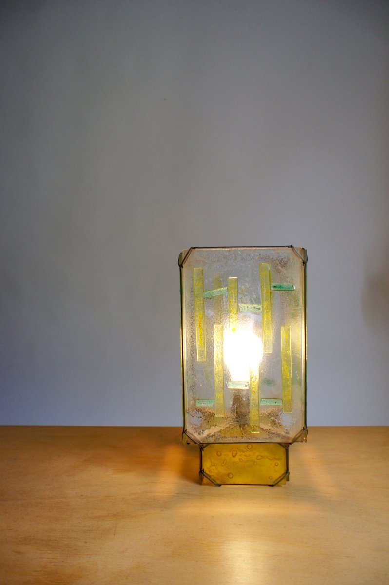 Stained glass table lamp 1960s