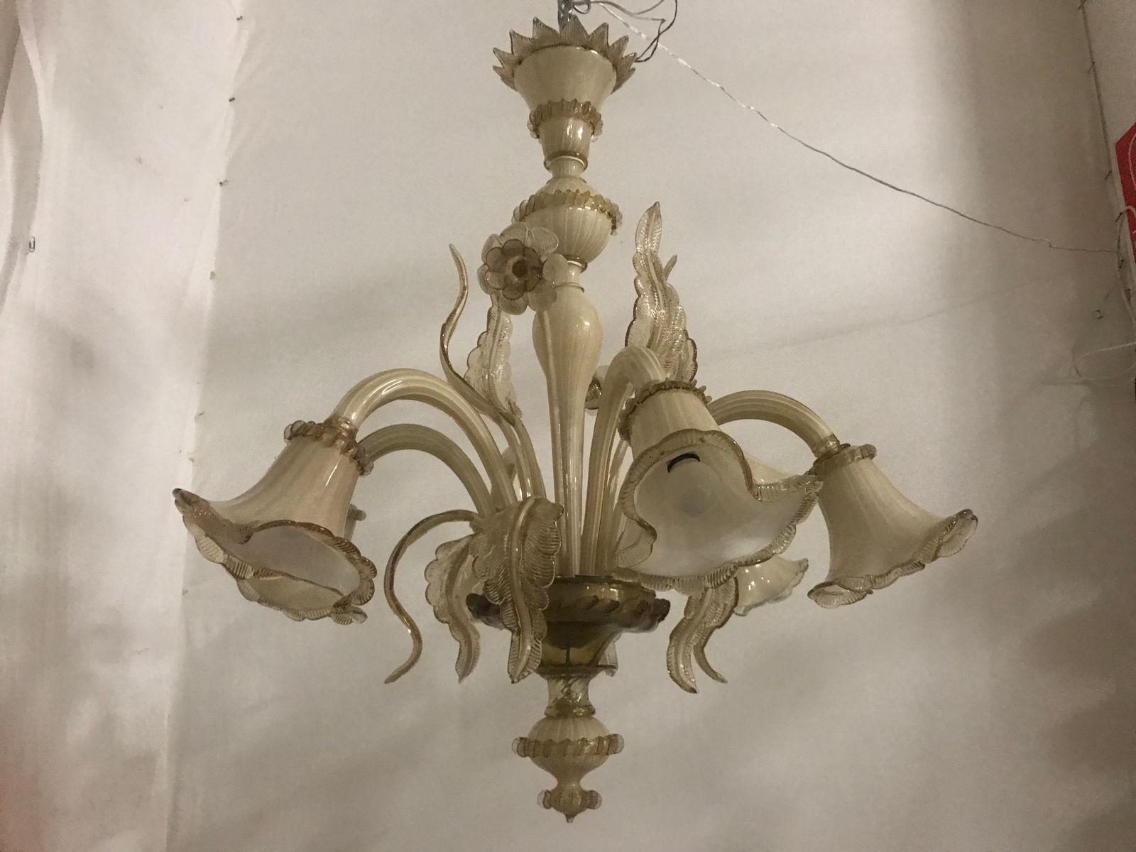 Vintage Venetian Murano Glass Chandelier For At Pamono Vintage Venetian Murano Glass Chandelier