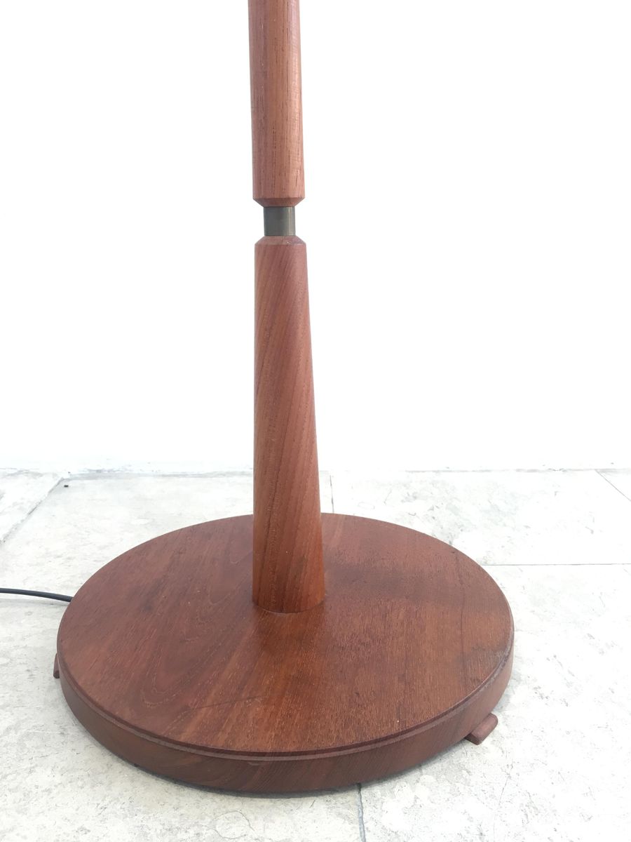 Danish Mid Century Teak Floor Lamp With Brass Details For At Pamono Per Piece