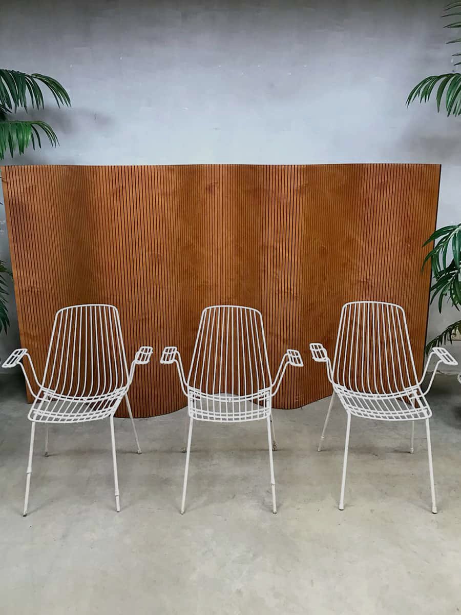 Vintage Metal Garden Chairs From Erlau Munich Set Of 4 For Metal Garden Chairs From Erlau Munich