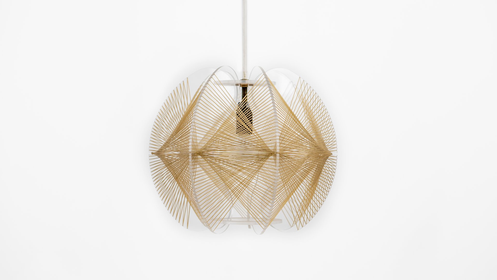 Wire Pendant Light By Paul Secon For Sompex 1960s