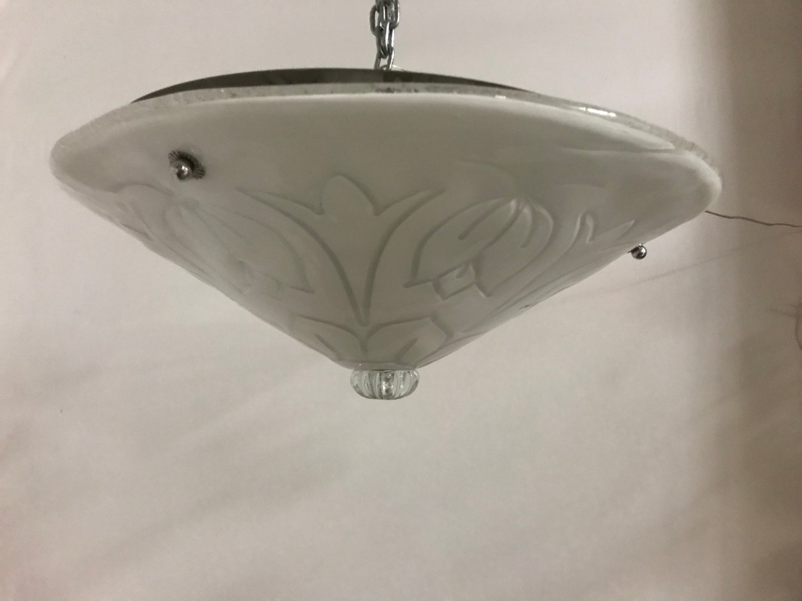 Mid-Century Murano Glass Flush Mount Ceiling Light for ...