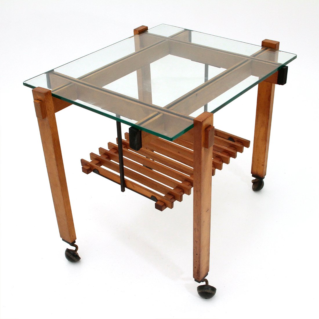 Italian Coffee Table With Glass Top 1960s For Sale At Pamono