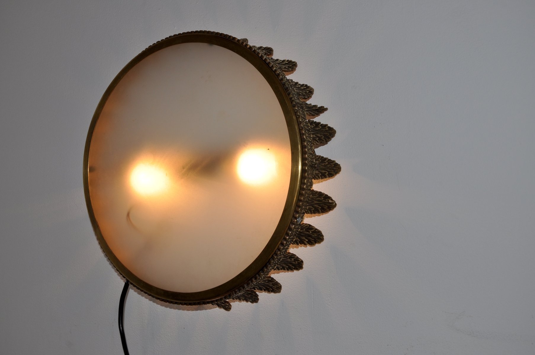 French Sunburst Ceiling Lamp 1950s