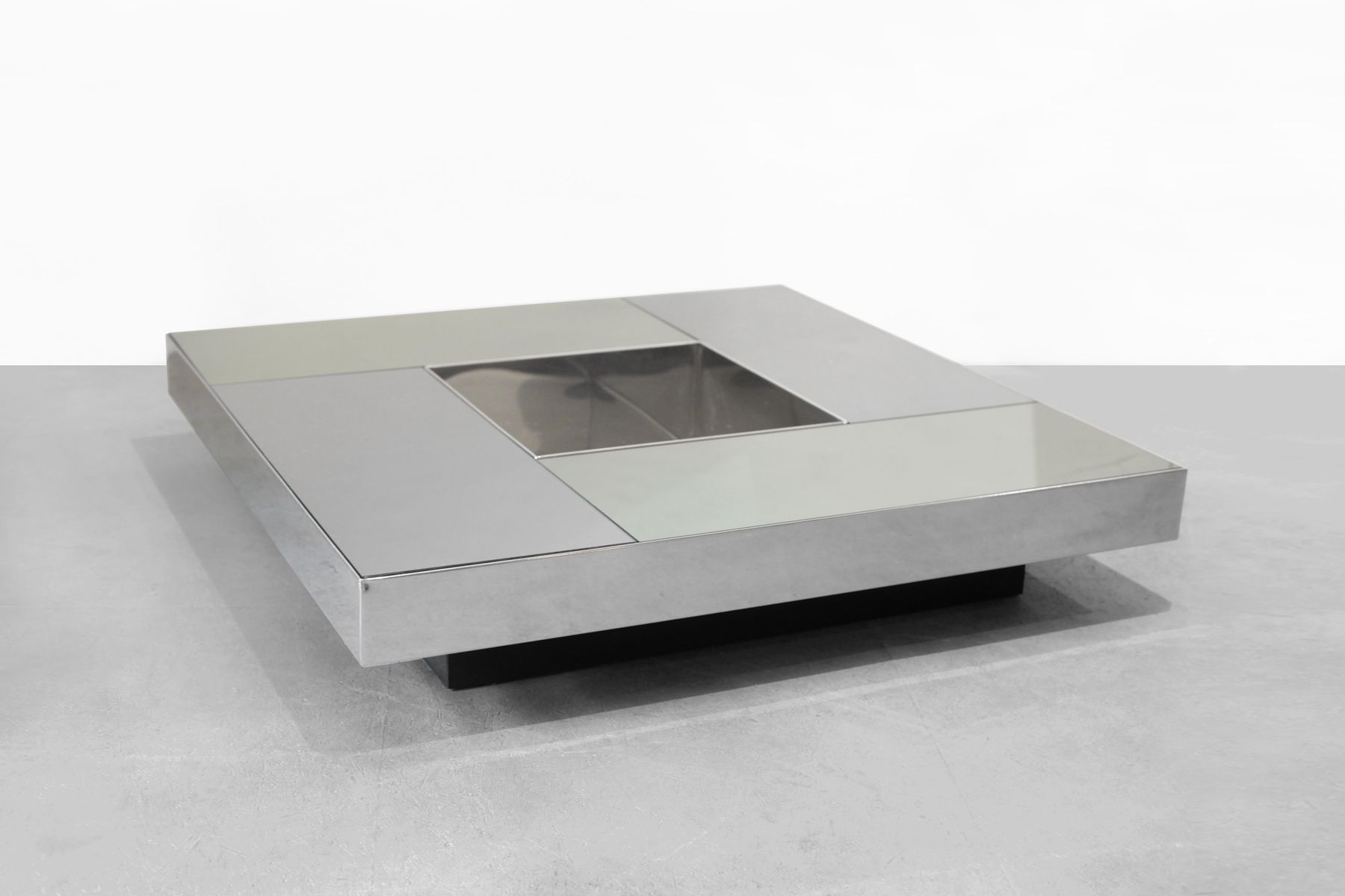 Italian Shilling Mirror Coffee Table By Giovanni Ausenda Guido Italian Shilling Mirror Coffee Table By Giovanni Ausenda Guido Baldo Grossi Gianni Gavioli For Ny Form 1970s