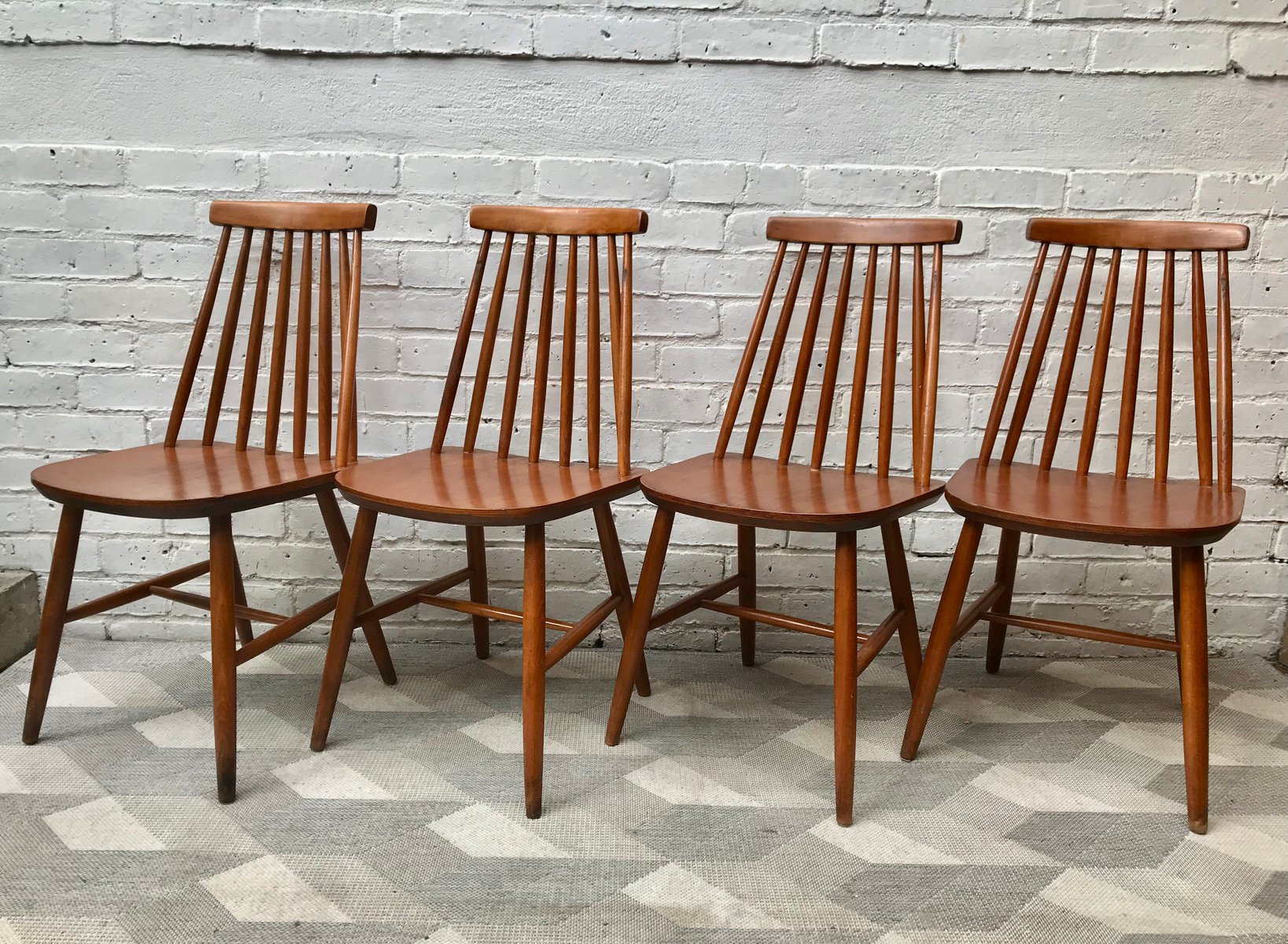 Vintage Wooden Dining Chairs Set Of 4 For At Pamono Vintage Wooden Dining Chairs Set Of 4