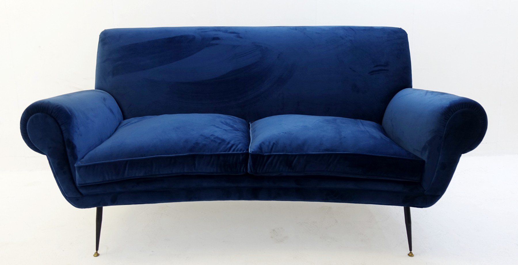 Vintage Deep Blue Velvet Sofa By Gigi Radice For At Pamono Vintage Deep Blue Velvet Sofa By Gigi Radice