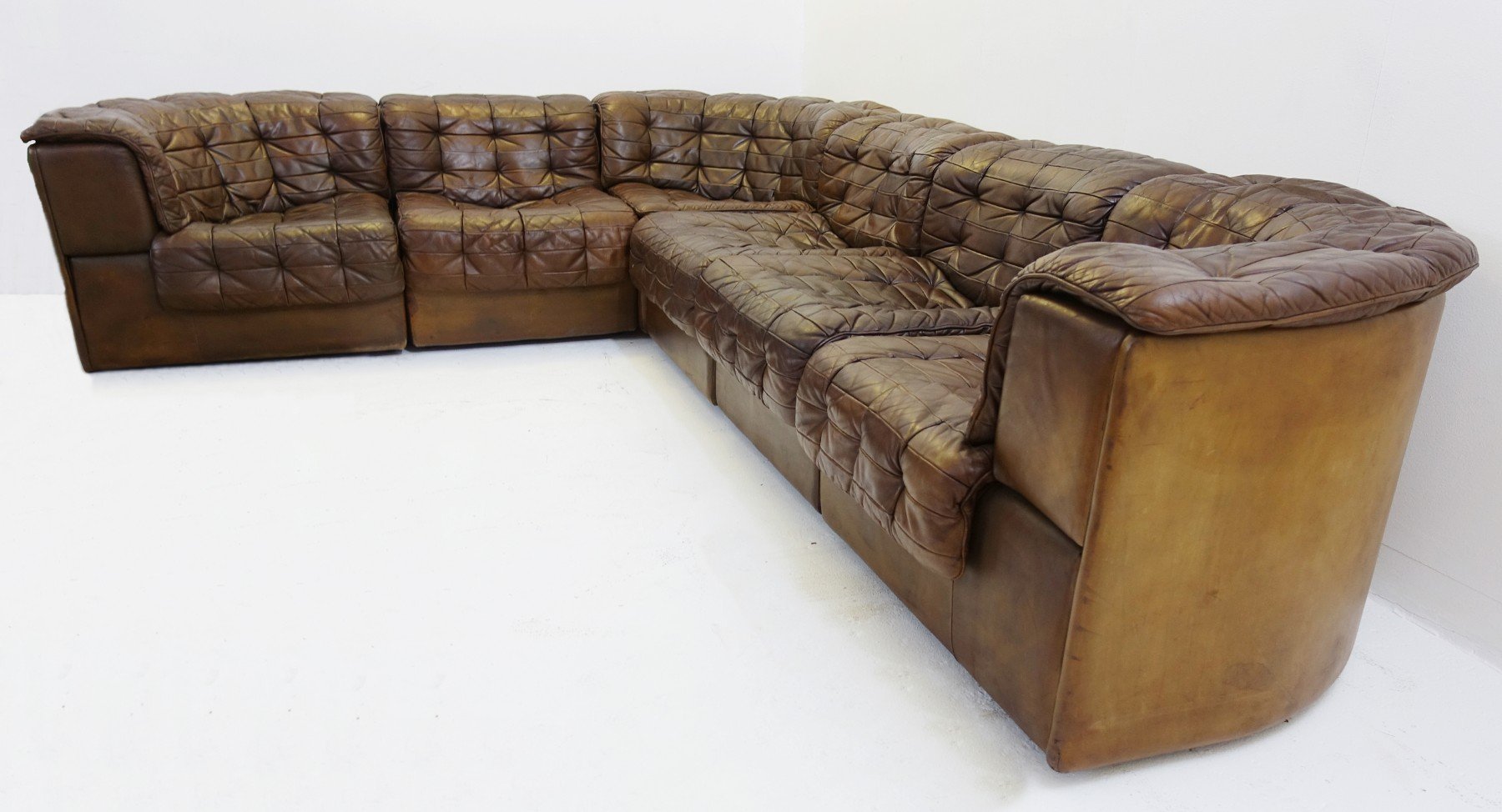 Large Modular Ds 11 Patchwork Leather Sofa From De Sede For At Large Modular Ds 11 Patchwork Leather Sofa From De Sede