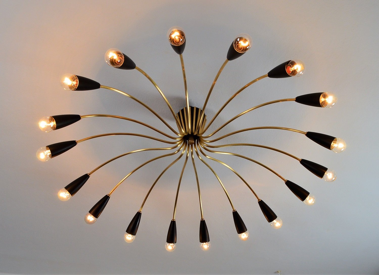Deutscher Sputnik Kronleuchter 1950er