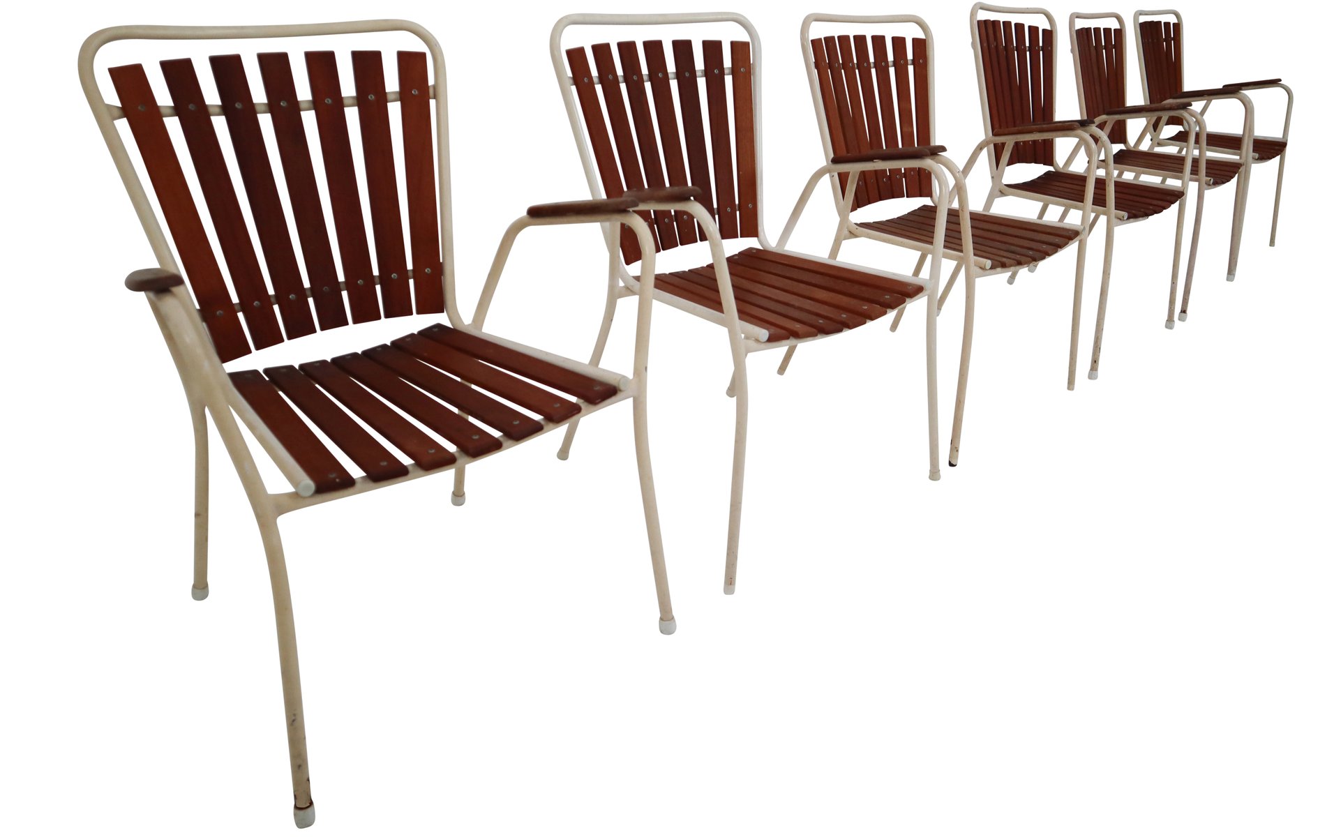 Mid Century Garden Patio Chairs 1970s Set Of 6 Bei Pamono Kaufen