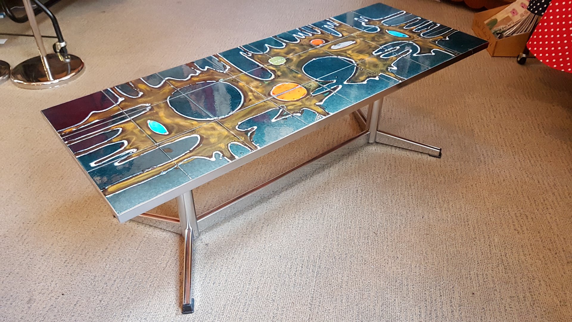 Large Belgian Tiled Coffee Table 1960s For At Pamono Large Belgian Tiled Coffee Table 1960s
