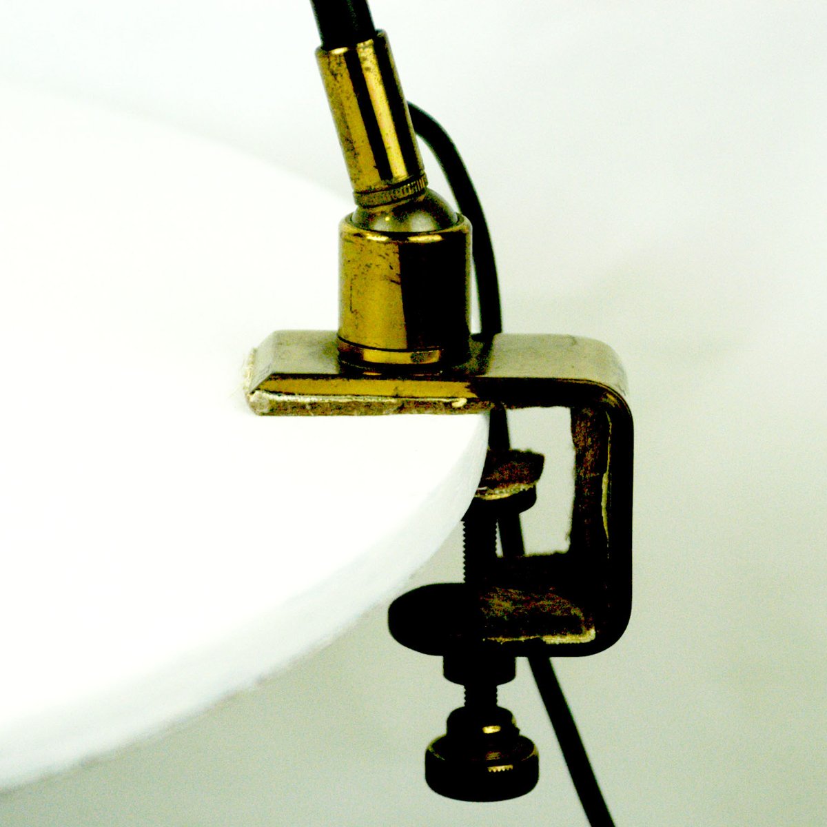 Mid-Century Italian Brass Clamp Desk Lamp by Stilnovo, 1950s for sale