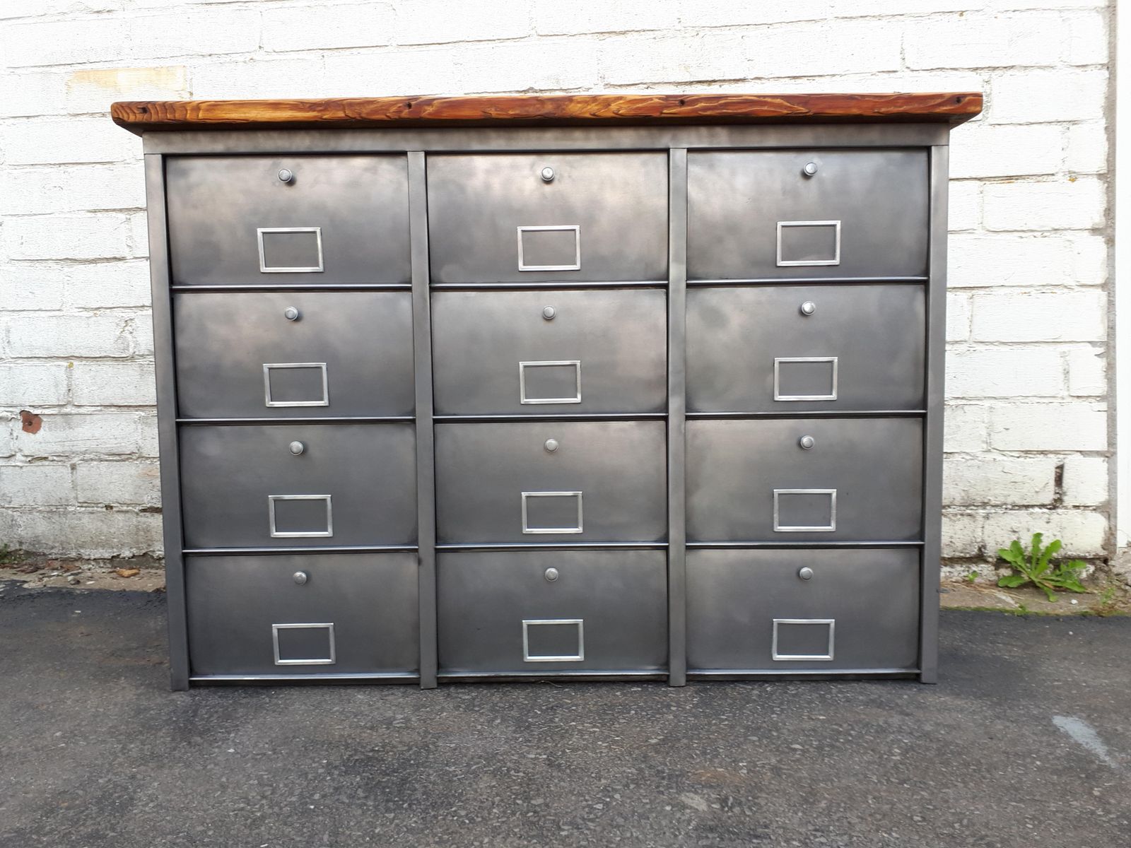 Industrial 12 Door Filing Cabinet From Roneo 1950s Bei Pamono Kaufen