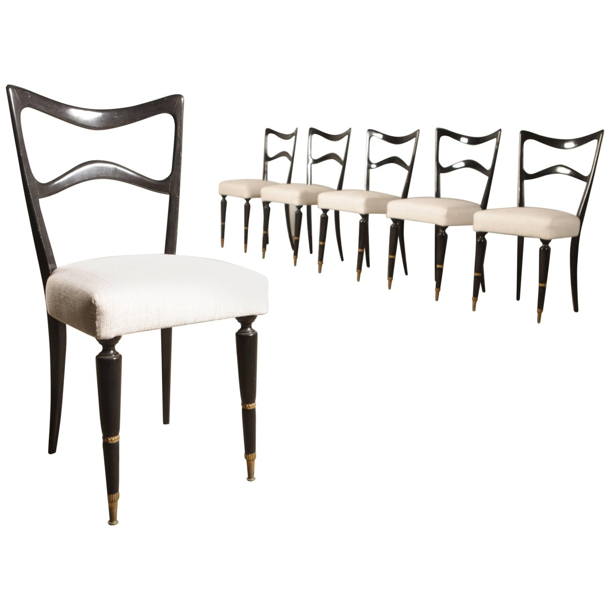 Vintage Dining Chairs, Set of 6 for sale at Pamono