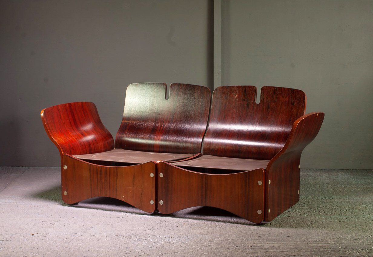 Rosewood Spica Sofa by Max Clendinning for Race Furniture, 80s for ...
