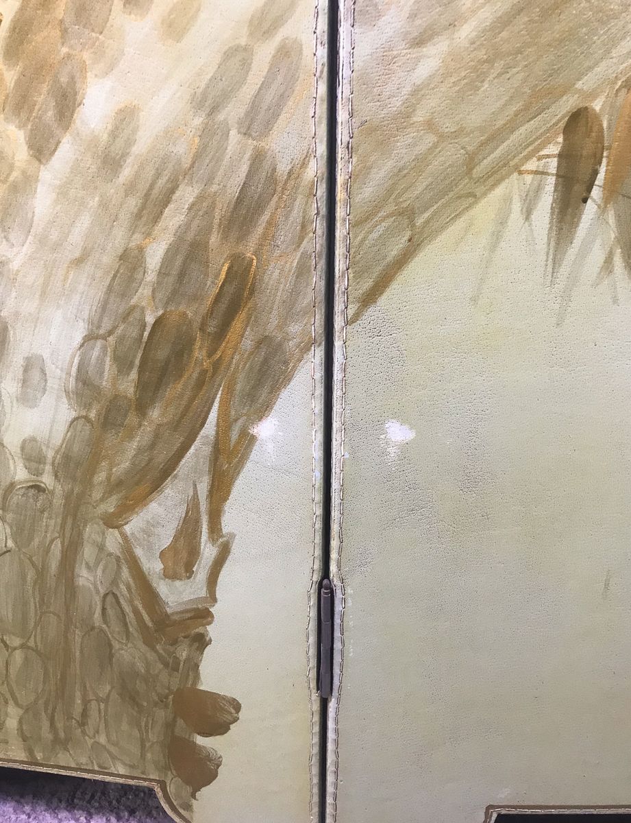 Art Deco French Four Fold Room Divider, 1940s for sale at Pamono