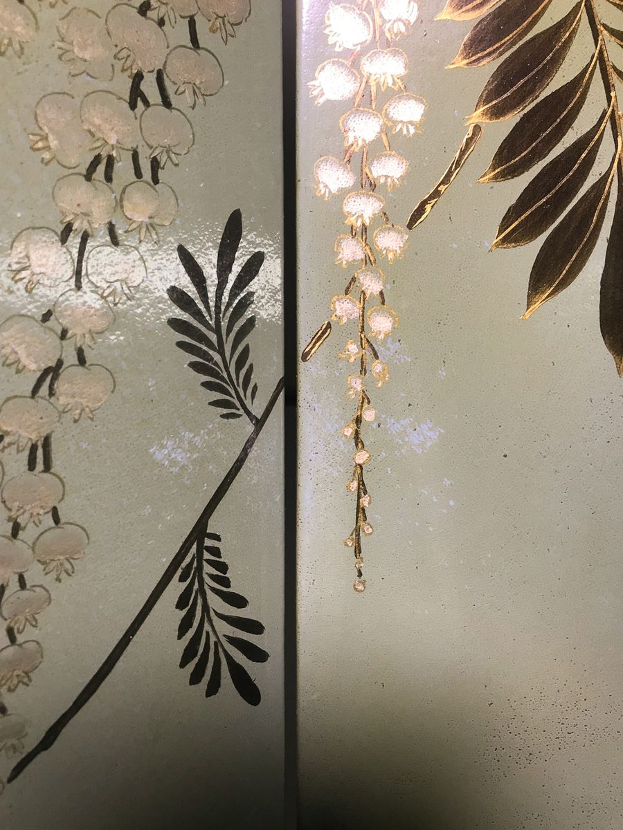 Art Deco French Four Fold Room Divider, 1940s for sale at Pamono